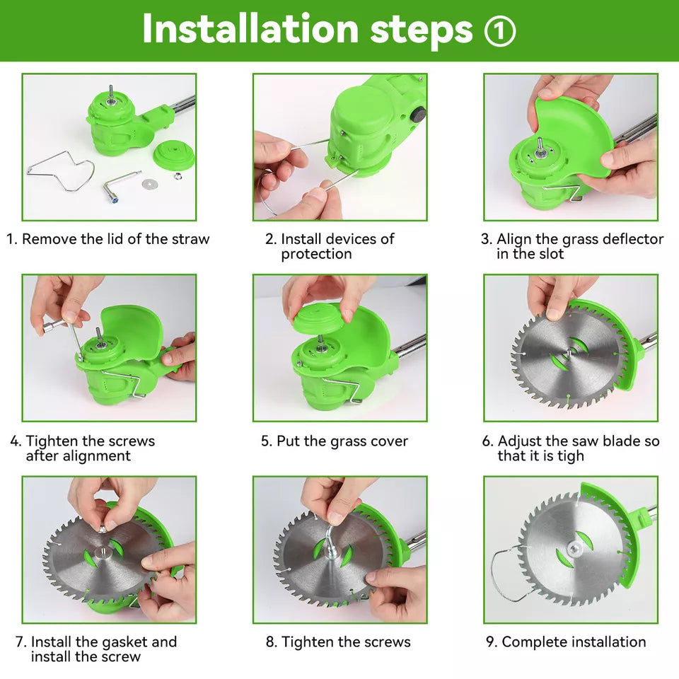 Cordless Weed Eater And Grass Trimmer For Lawn Care Battery Powered
