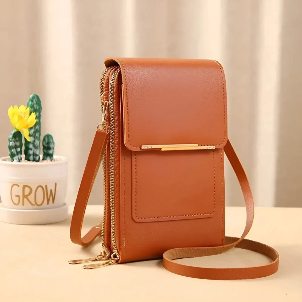 SafeTouch Shoulder Bag In Soft Leather With Anti-Theft Protection For Everyday Use