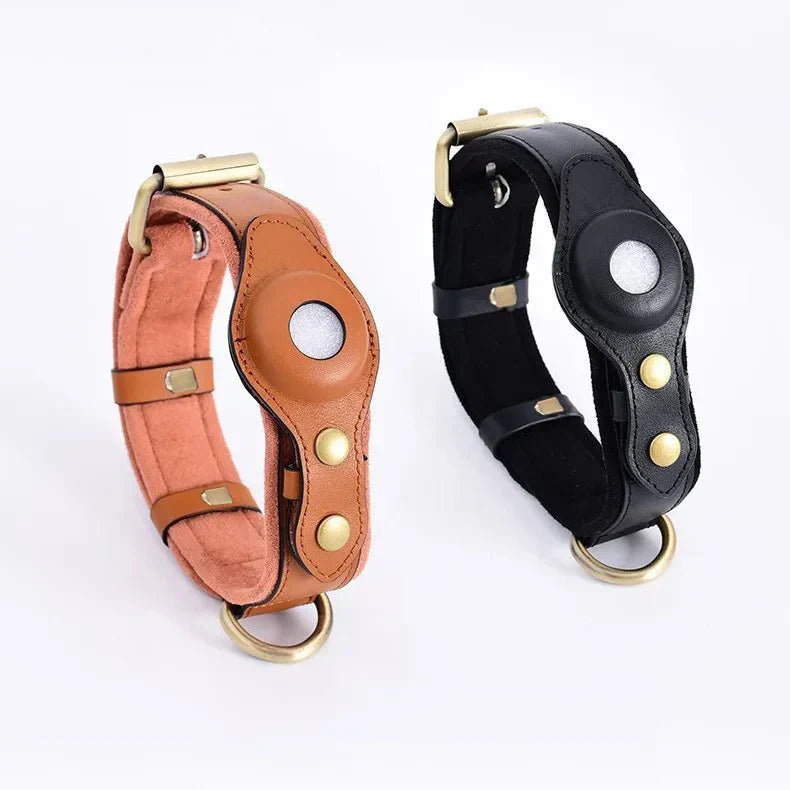 TrailGuard Premium Dog Collar With Secure Apple AirTag Pocket To Locate Your Dog