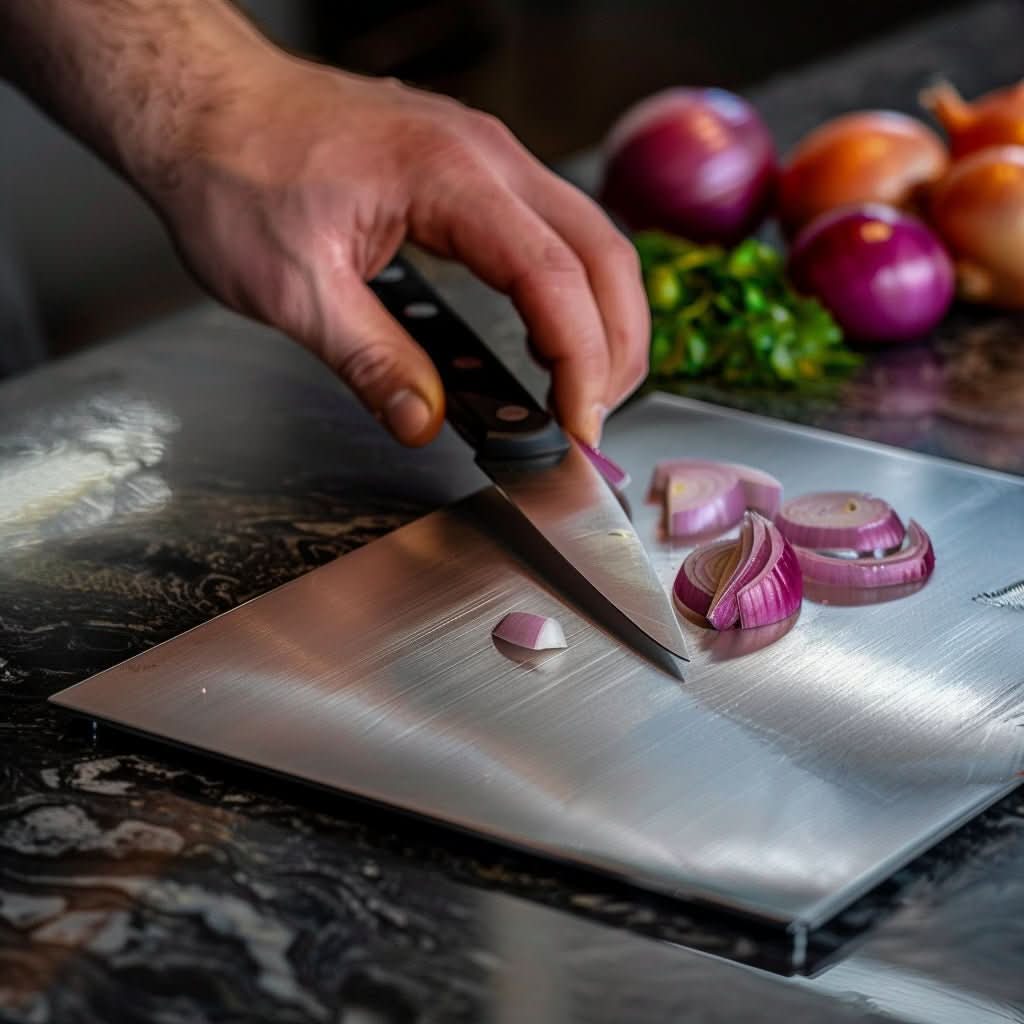 Tabla de cortar PureGuard no porosa con superficie amigable para cuchillos para uso en cocina