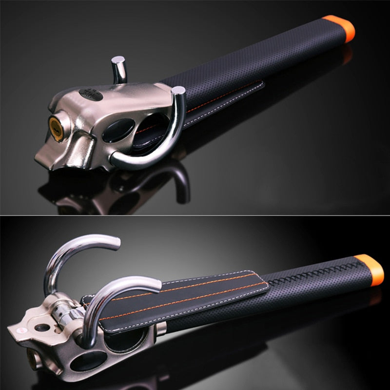 Heavy Duty Lock For Steering Wheel To Deter Vehicle Theft