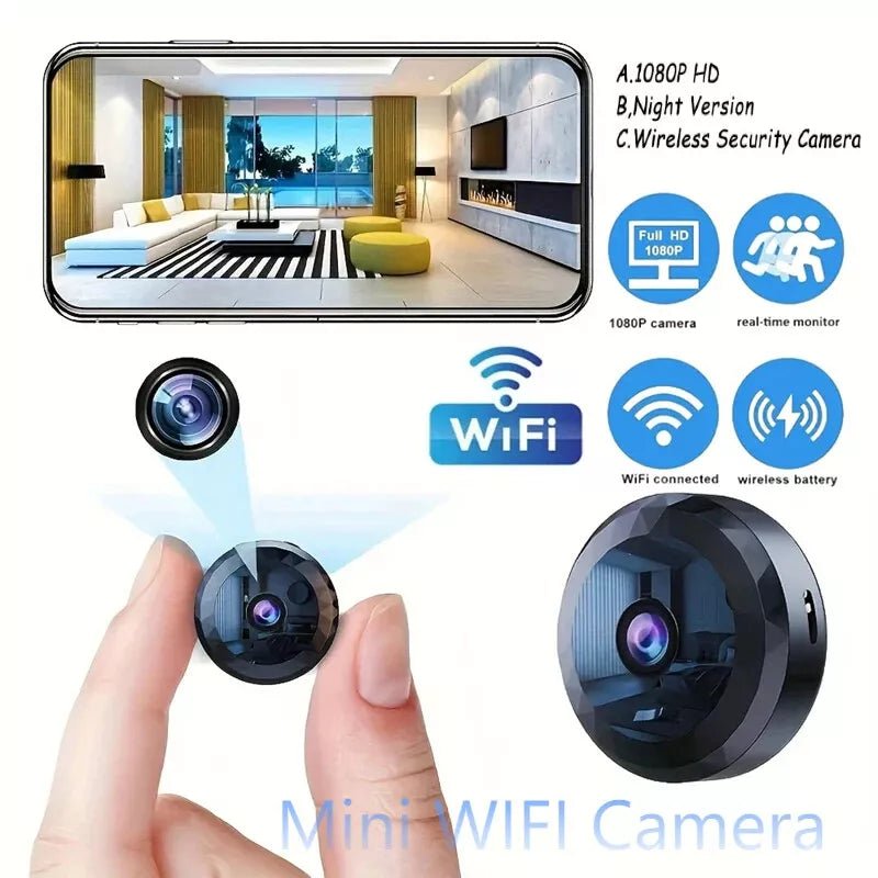 OPTIGUARD – Magnetic Mini WiFi Camera 1080P HD with Night Vision & Motion Detection