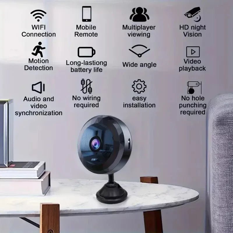 OPTIGUARD – Magnetic Mini WiFi Camera 1080P HD with Night Vision & Motion Detection