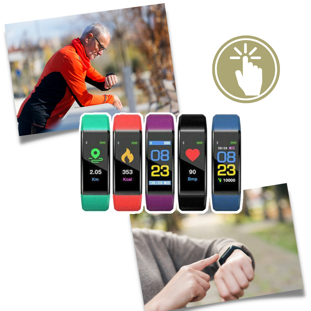 VitaWatch Smartwatch For Seniors With Health Tracking And Large LED Screen