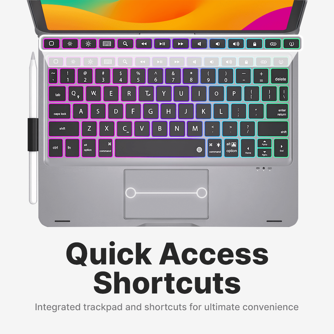 Funda para iPad con teclado inalámbrico giratorio para uso diario de la tablet