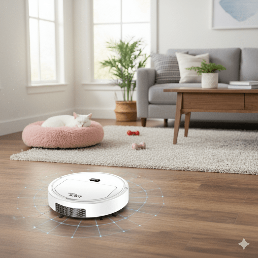 SILENTDUST Smart Robot Vacuum For Home Use With Ultra Quiet Cleaning And HEPA Filtration