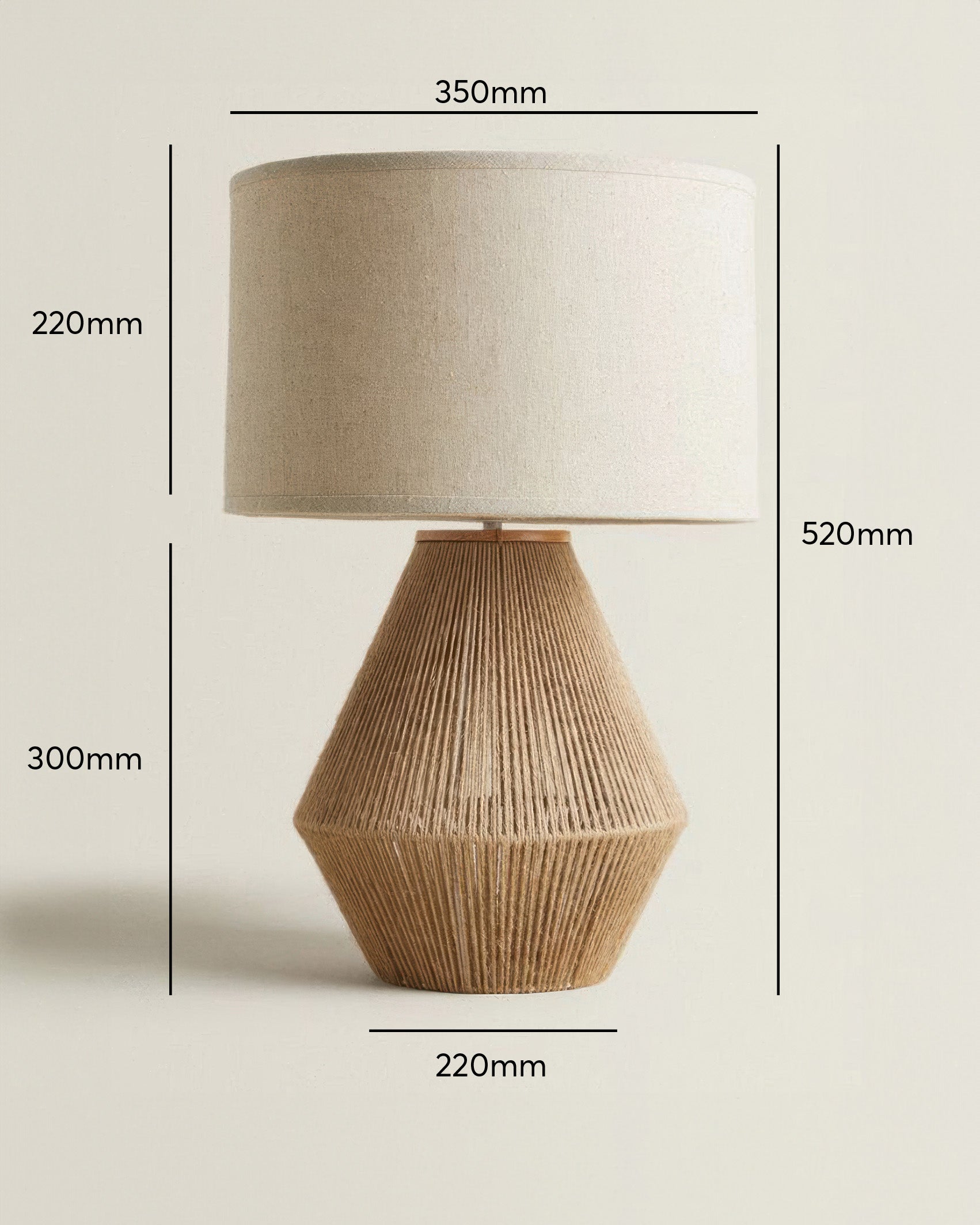 KumoWeave Hamp Skrivebordslampe med Miljøvenligt Væv og Japansk Minimalistisk Design