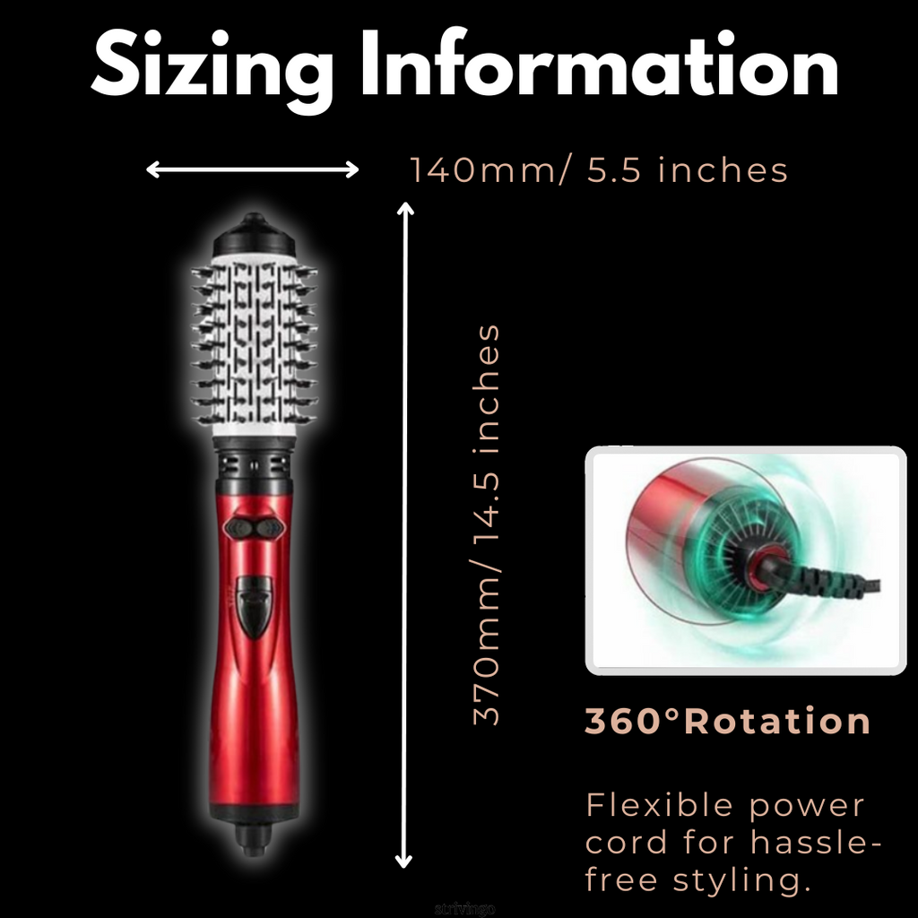 BreezePulse All-In-One Hair Dryer With Rotating Brush For At-Home Salon Quality