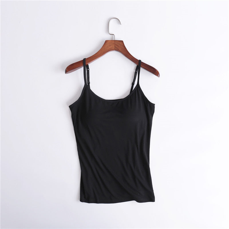 Canottiera da donna con reggiseno a balconcino integrato, stile canotta