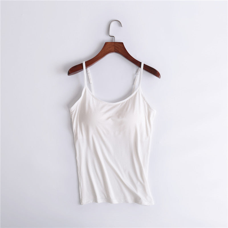 Canottiera da donna con reggiseno a balconcino integrato, stile canotta