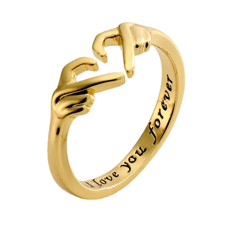 Anillo de abrazo regalo para seres queridos accesorio elegante que celebra el vínculo y la gratitud