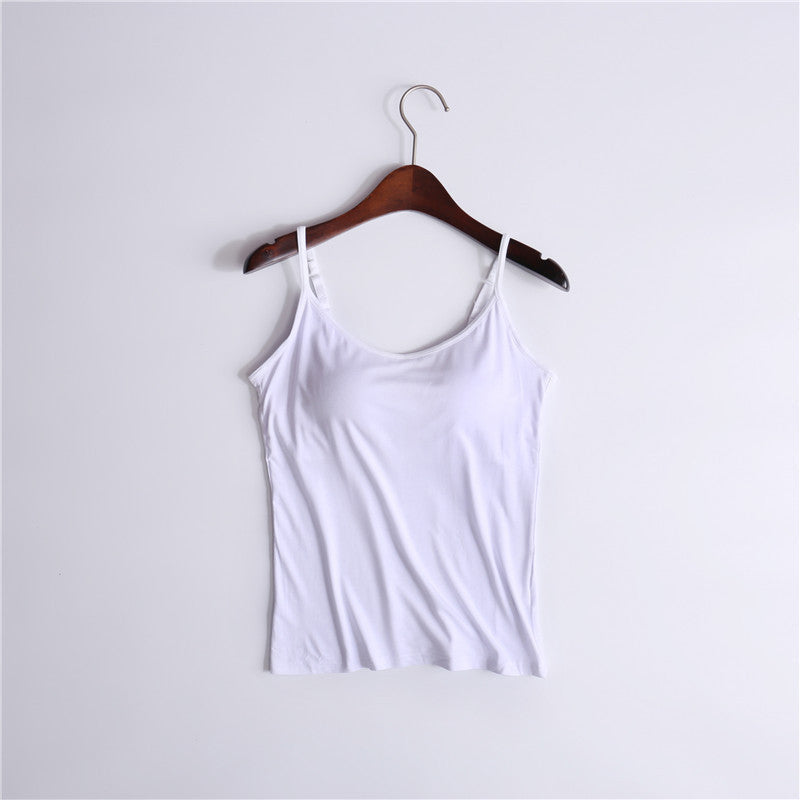 Canottiera da donna con reggiseno a balconcino integrato, stile canotta