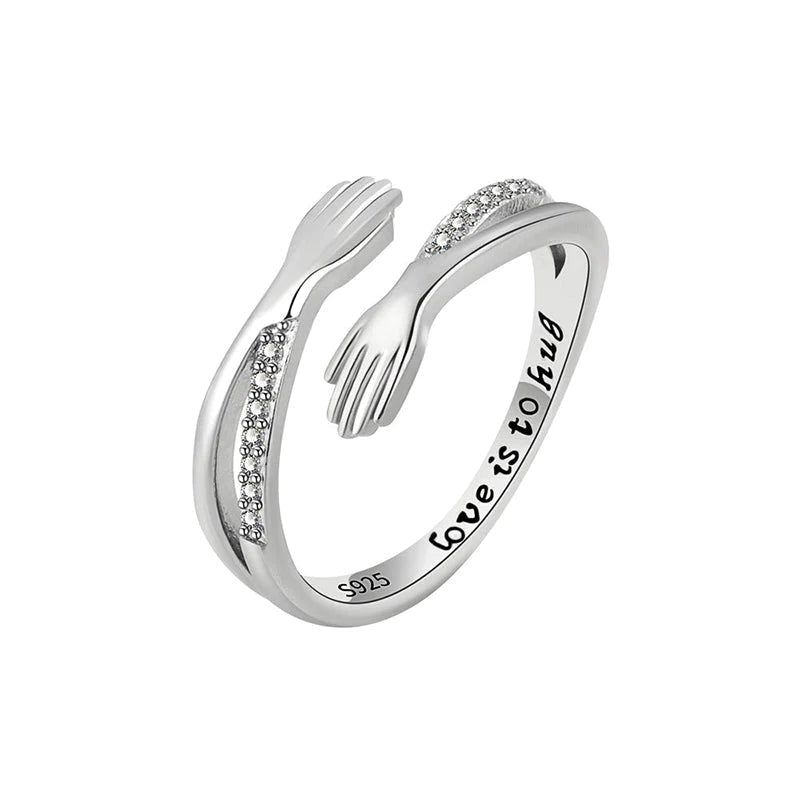 Anillo de abrazo regalo para seres queridos accesorio elegante que celebra el vínculo y la gratitud