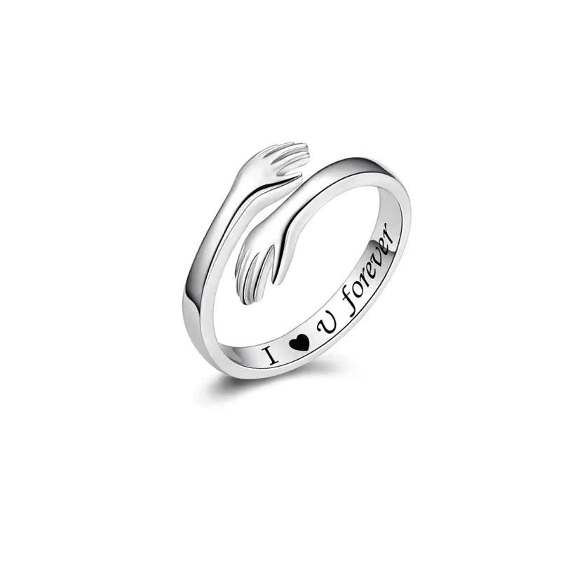 Anillo de abrazo regalo para seres queridos accesorio elegante que celebra el vínculo y la gratitud