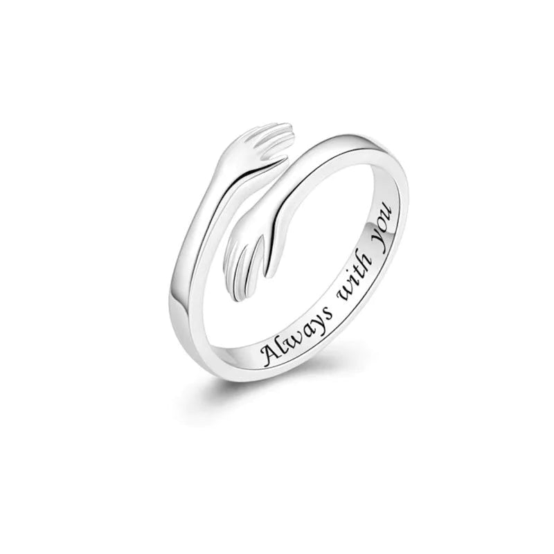 Anillo de abrazo regalo para seres queridos accesorio elegante que celebra el vínculo y la gratitud