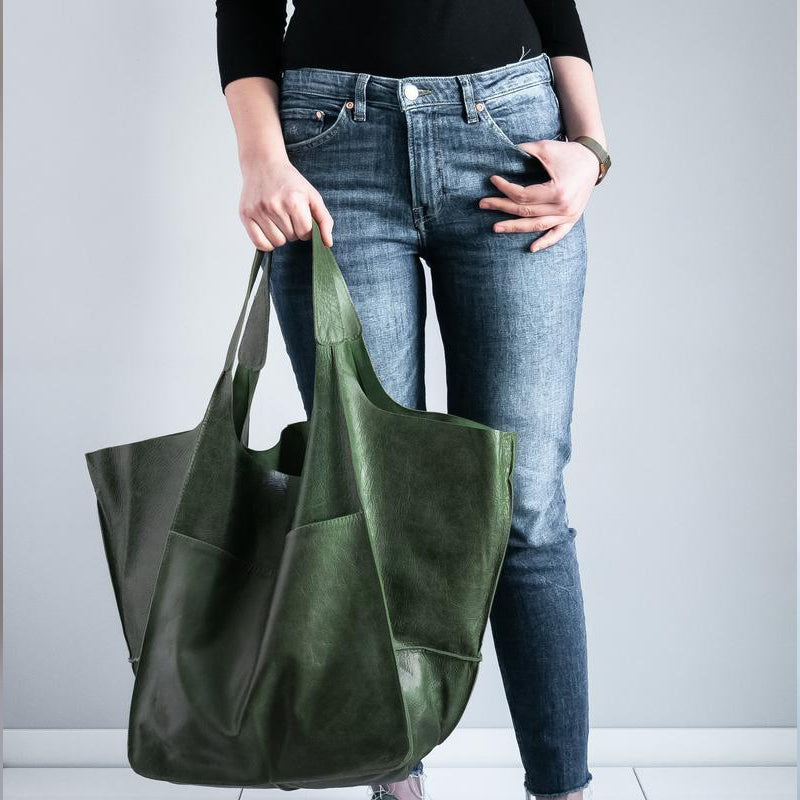 Elegant Leather Tote For Daily Essentials And Everyday Use