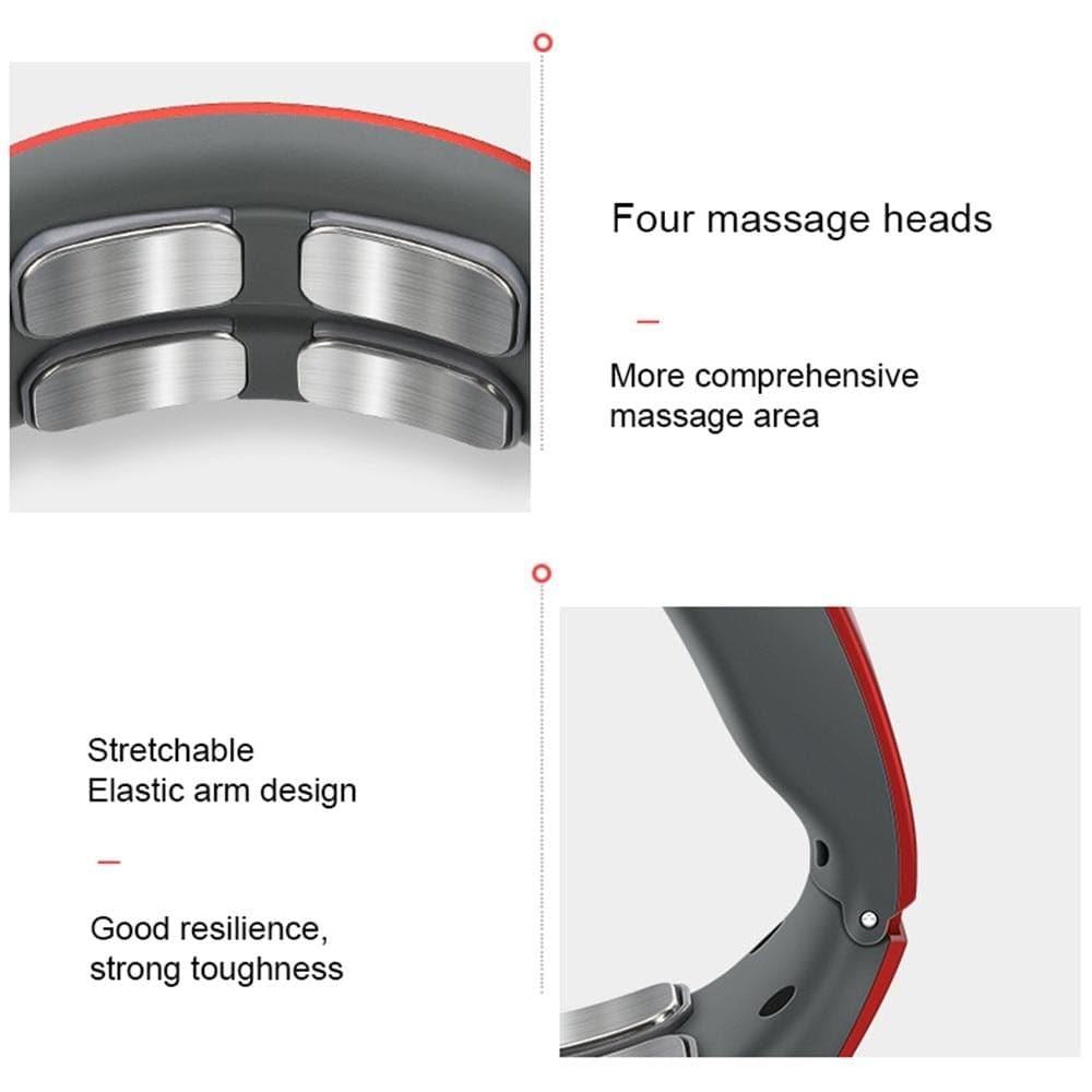 4D smart nakke- og skuldermassasje med varmebehandling for lindring