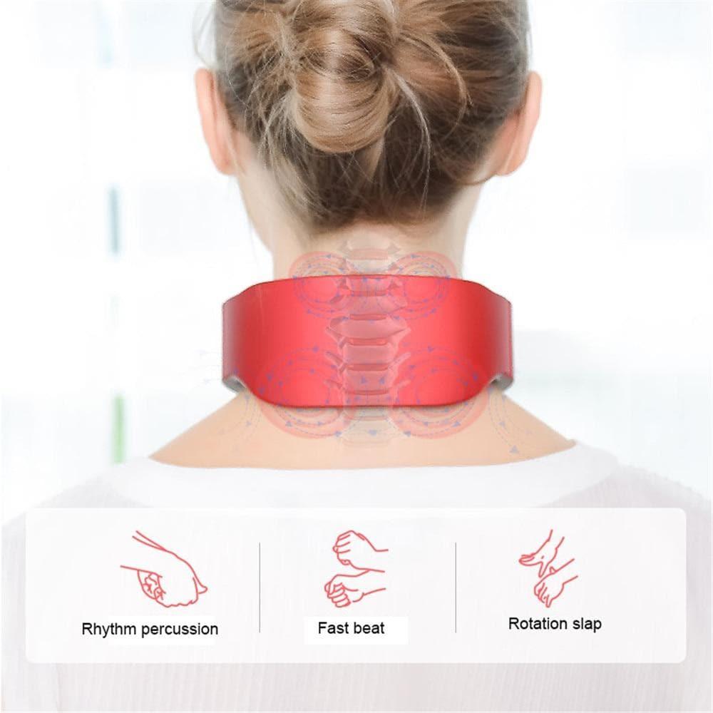 4D smart nakke- og skuldermassasje med varmebehandling for lindring