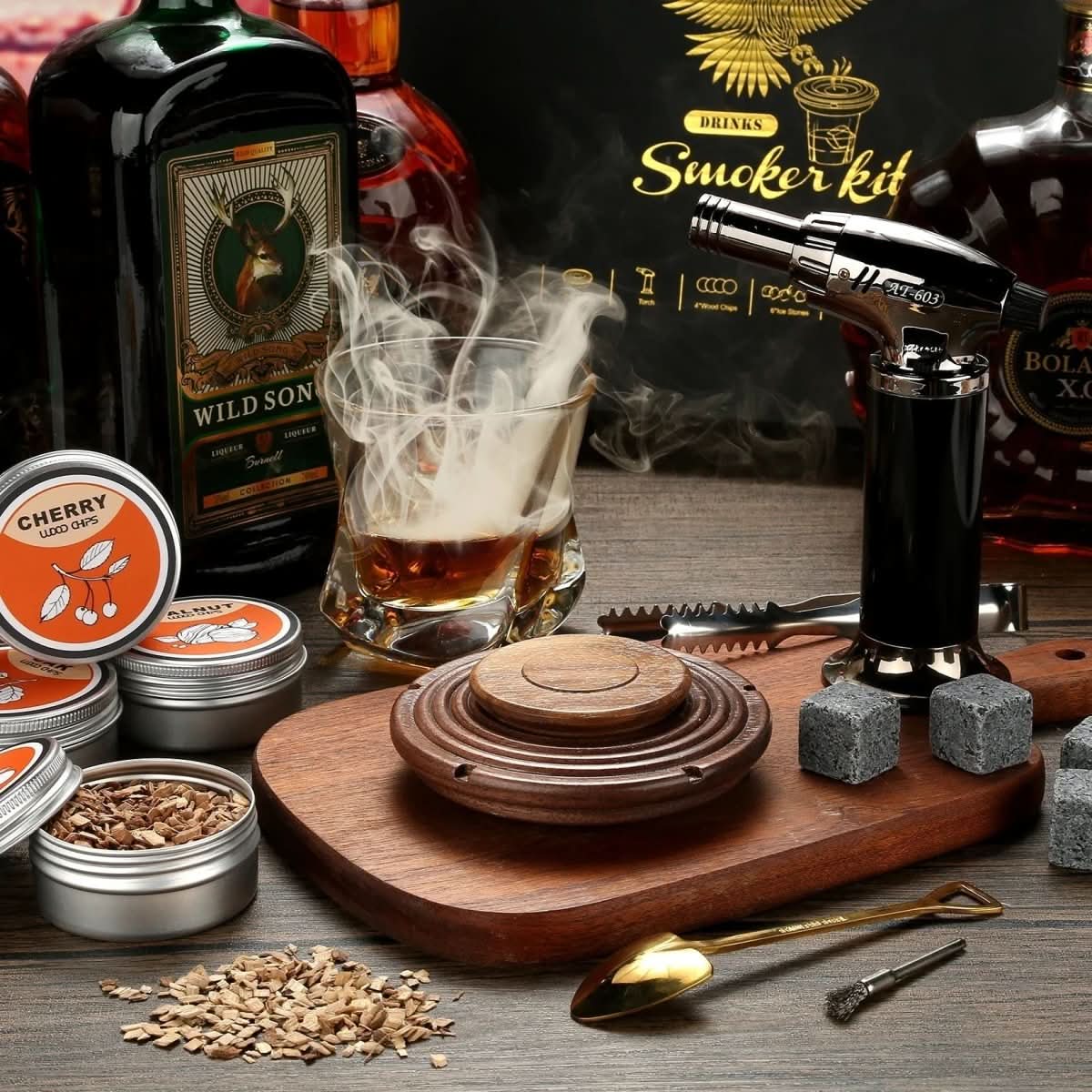 Aether Smoke Kit for Whiskey Or Bourbon Cocktails at Home