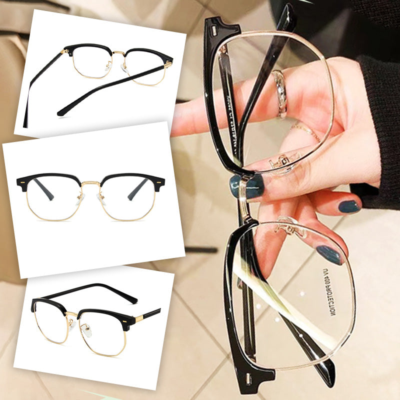 Half-Rim Eyewear With Blue Light Filter For Screen Time And Daily Use