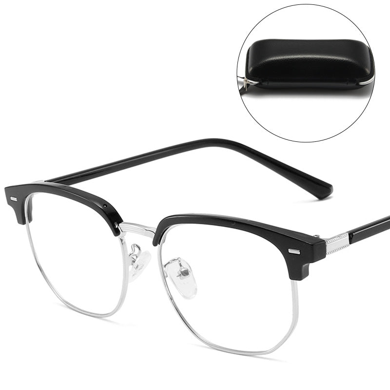 Half-Rim Eyewear With Blue Light Filter For Screen Time And Daily Use