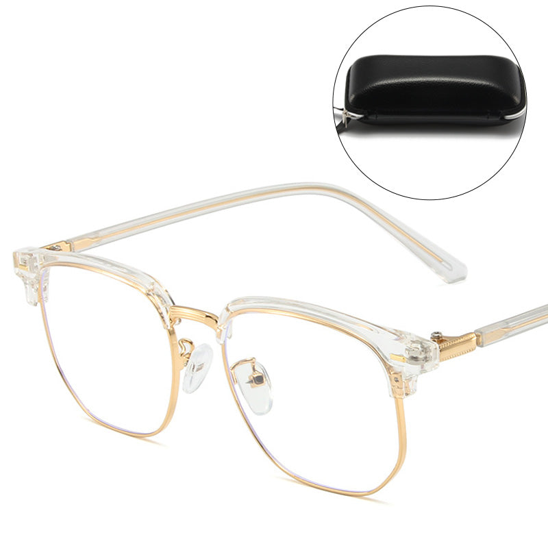 Half-Rim Eyewear With Blue Light Filter For Screen Time And Daily Use