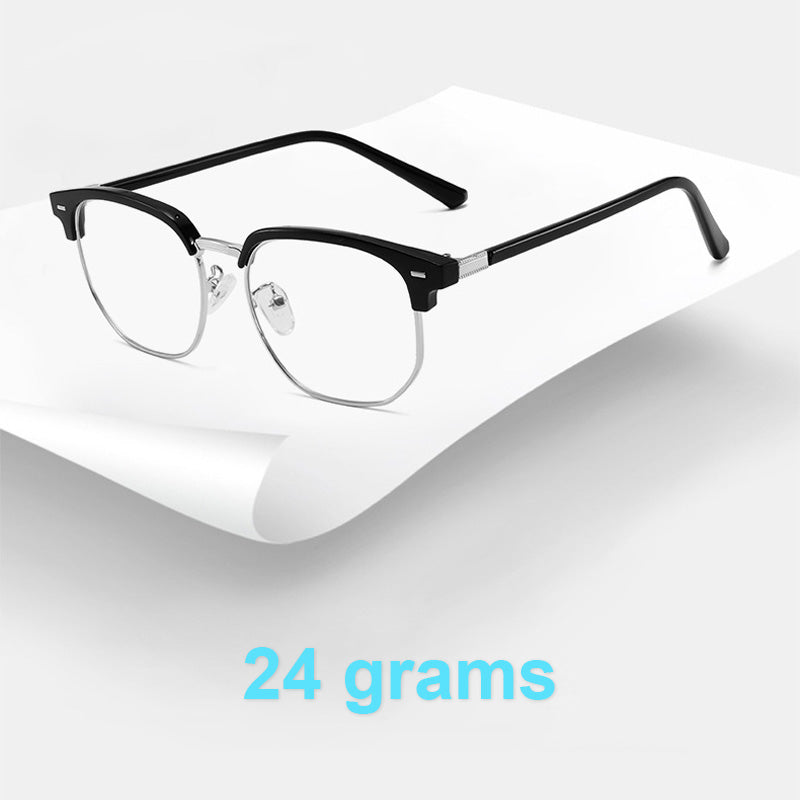 Half-Rim Eyewear With Blue Light Filter For Screen Time And Daily Use