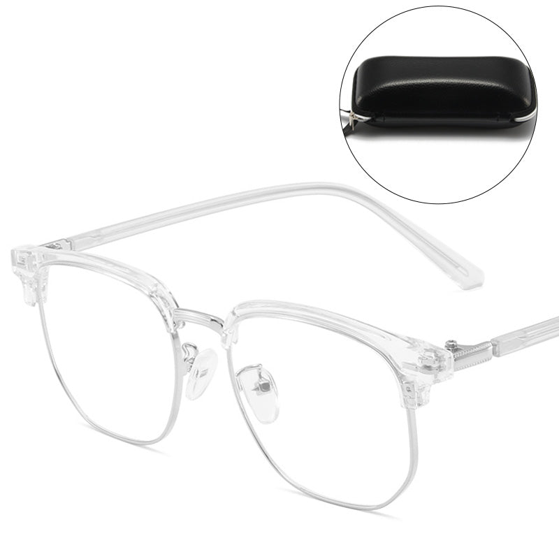 Half-Rim Eyewear With Blue Light Filter For Screen Time And Daily Use