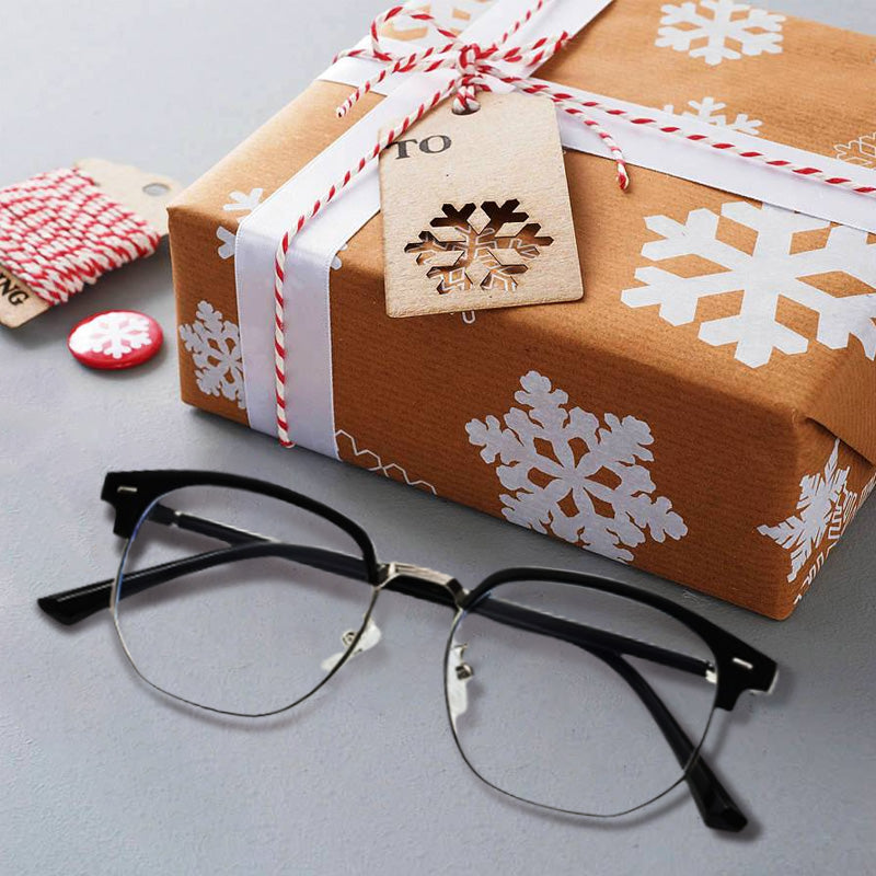 Half-Rim Eyewear With Blue Light Filter For Screen Time And Daily Use