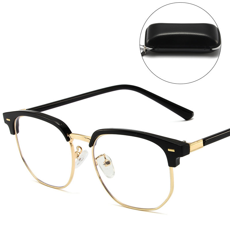 Half-Rim Eyewear With Blue Light Filter For Screen Time And Daily Use