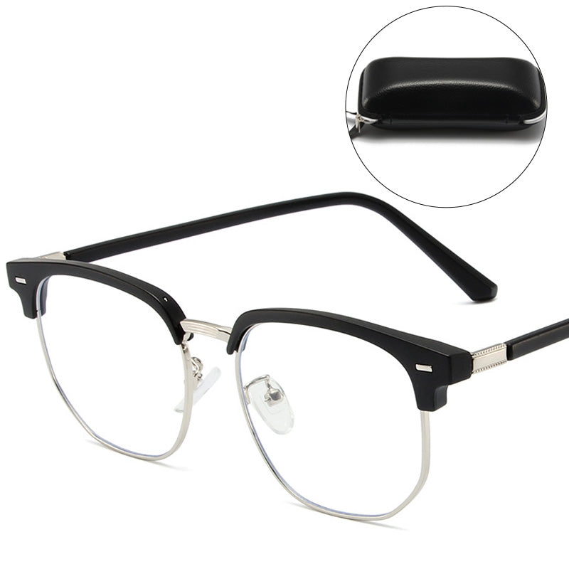 Half-Rim Eyewear With Blue Light Filter For Screen Time And Daily Use
