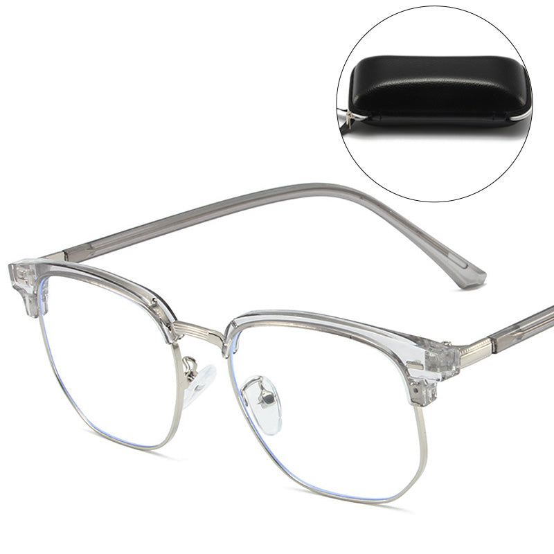 Half-Rim Eyewear With Blue Light Filter For Screen Time And Daily Use