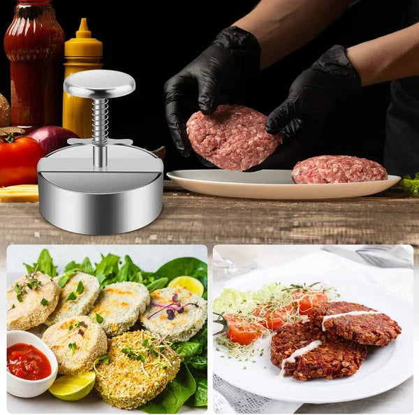 Ergonomisk manuel burgerpresse til hjemmelavede burgere
