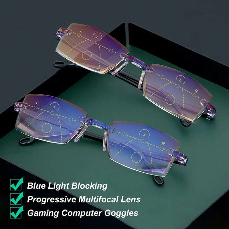 Dual-Use Anti-Blue Progressive Glasses For Far And Near Vision