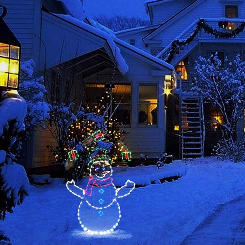 Animated LED Snowball Battle Light For Outdoor Snowman And Penguin Decor