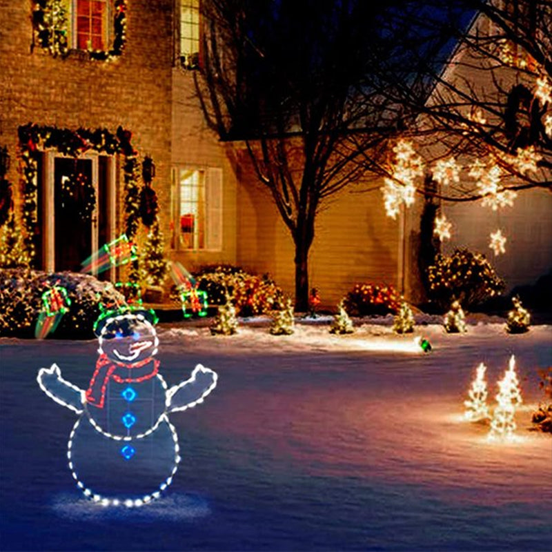Animated LED Snowball Battle Light For Outdoor Snowman And Penguin Decor