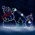 Animated LED Snowball Battle Light For Outdoor Snowman And Penguin Decor