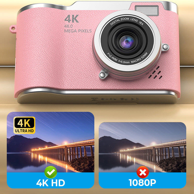 Kamera 4K z odchylanym ekranem do ostrych zdjęć i płynnego wideo