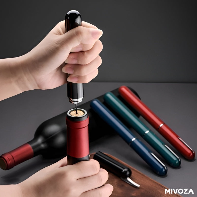 Effortless Cork Removal With Pneumatic Wine Opener For Easy Quick Uncorking