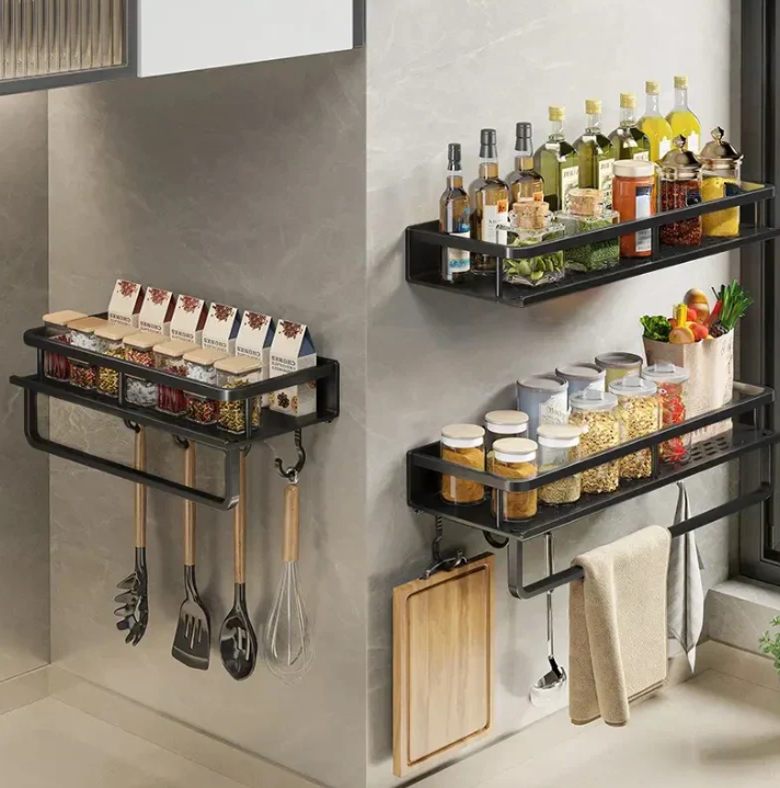 Kitchen Wall Mounted Metal Shelf For Storage And Organization