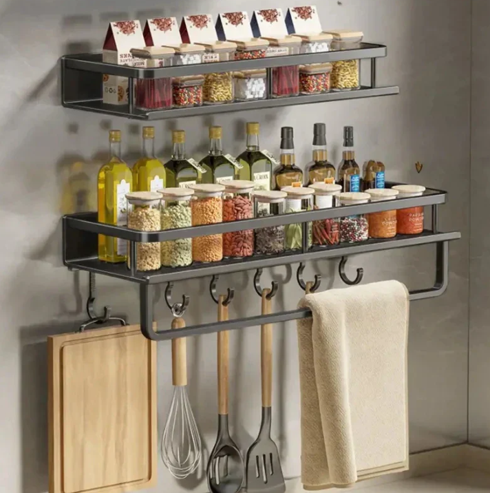 Kitchen Wall Mounted Metal Shelf For Storage And Organization