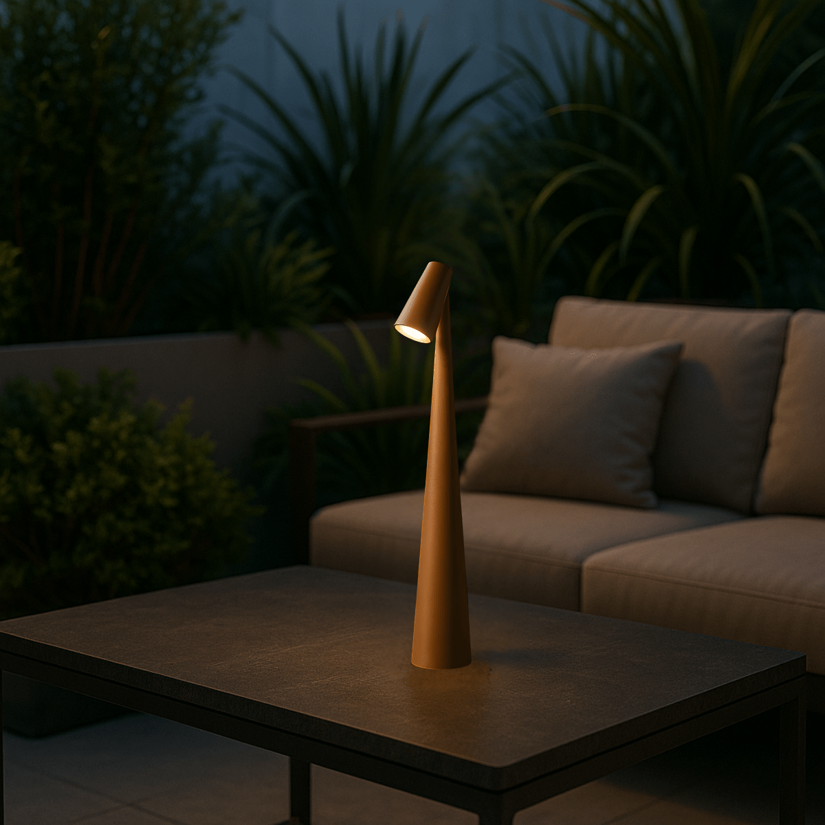 LumaNova moderní stolní lampa s dobíjecím zdrojem a prodlouženou výdrží baterie