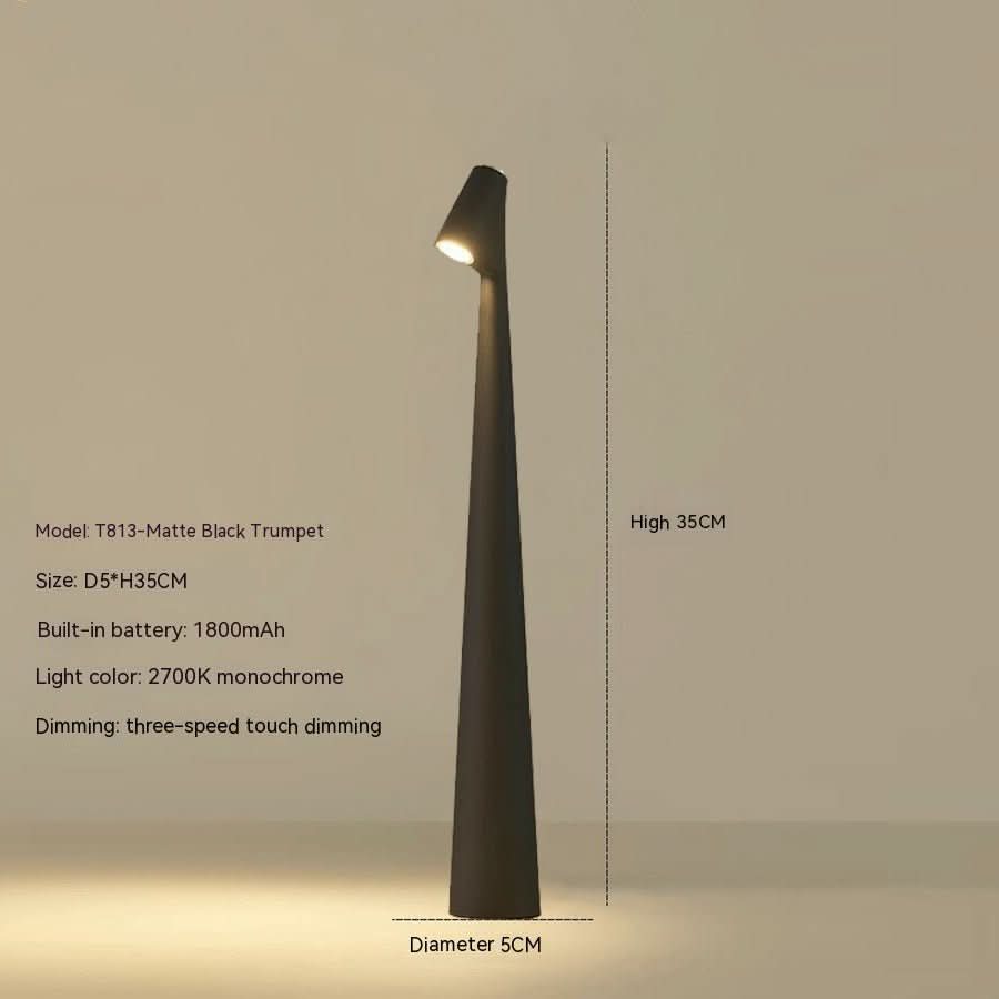 LumaNova Modern Table Lamp With Rechargeable Power And Extended Battery Life
