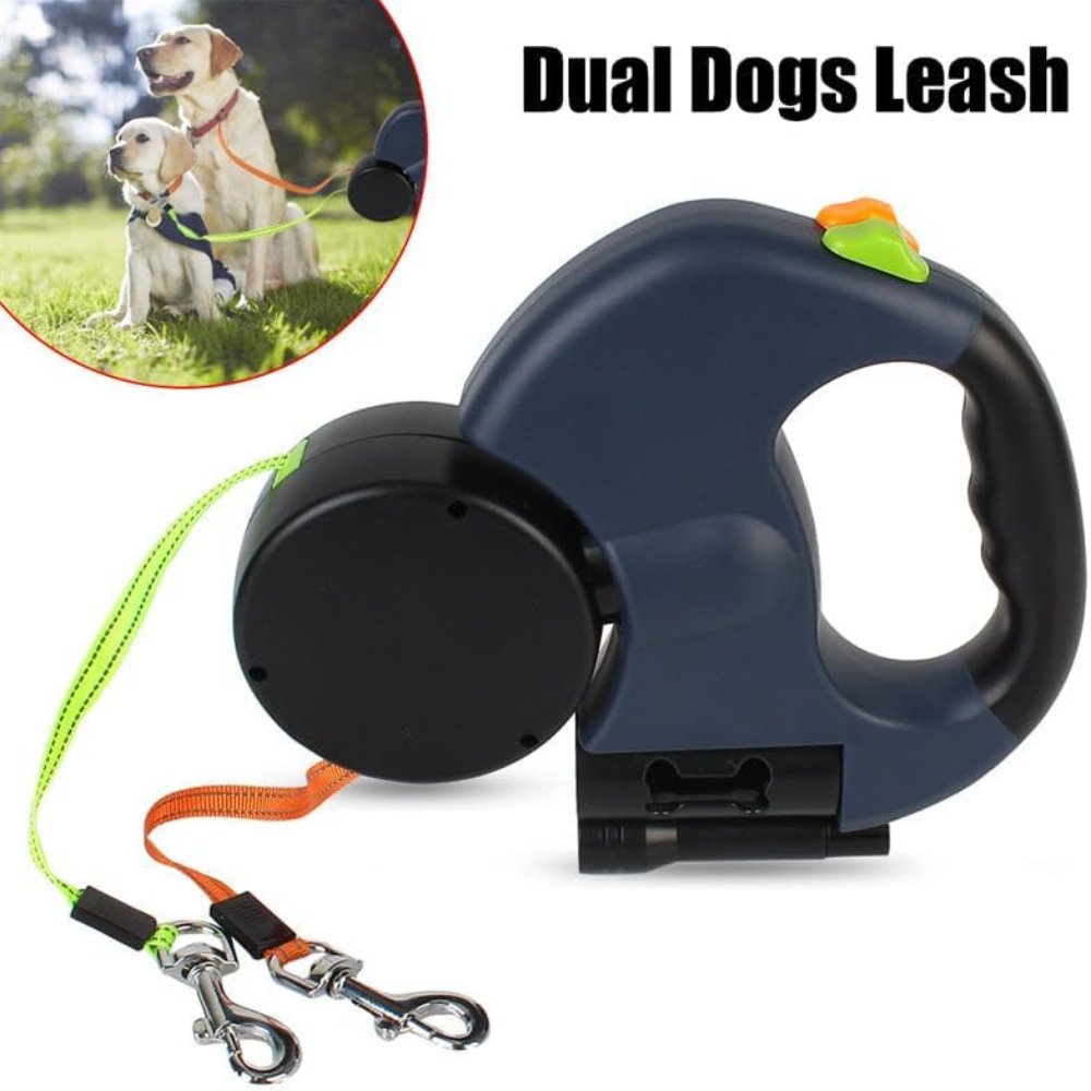 BreezePaw Tovfri Dobbelt Line System til To Hunde
