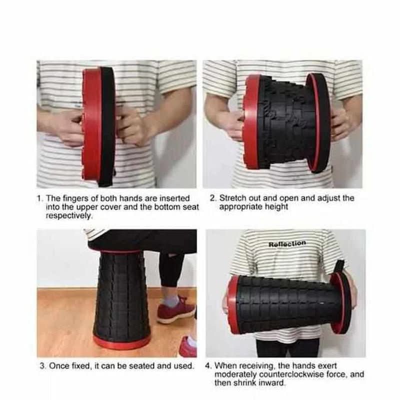 Taburete telescópico TrailFlex para uso interior o exterior