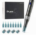 ApexDerm Pro Ultima M8 Dermapen para Tratamentos de Pele Recarregável por USB com Cinco Cartuchos