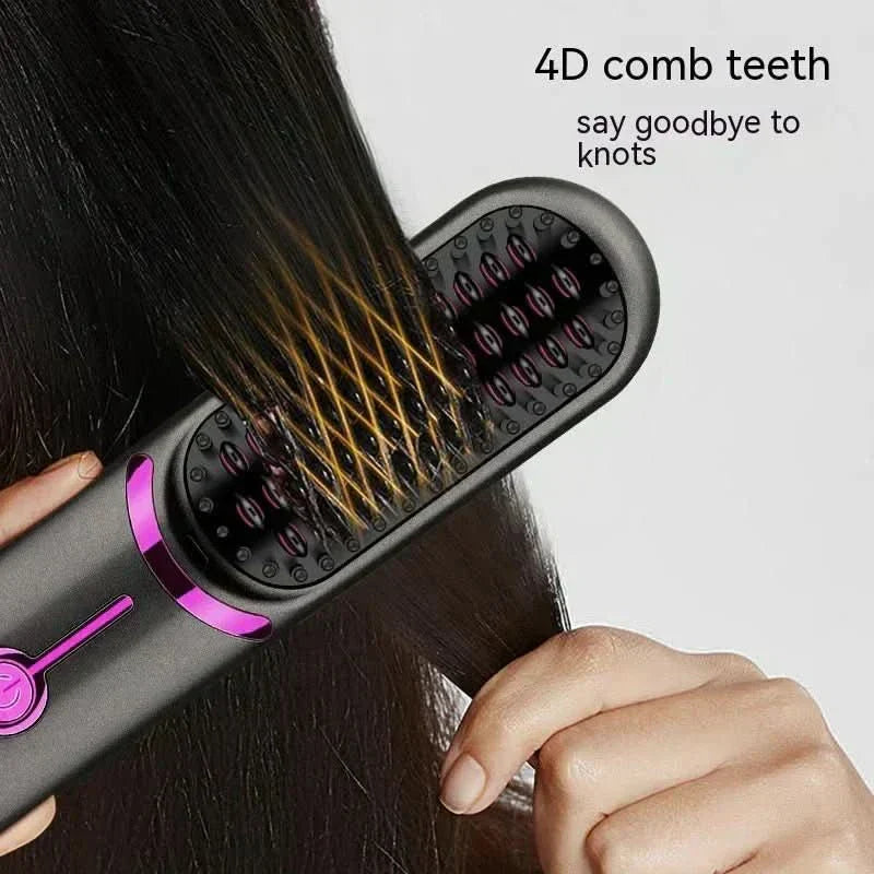 NovaGlideスタイラー ワイヤレスヘアストレートブラシでなめらかなフリッズコントロール仕上げを実現