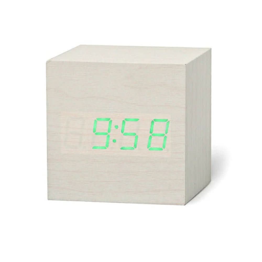LumaCube Mini Alarm Clock With LED Display For Time And Date And Temperature