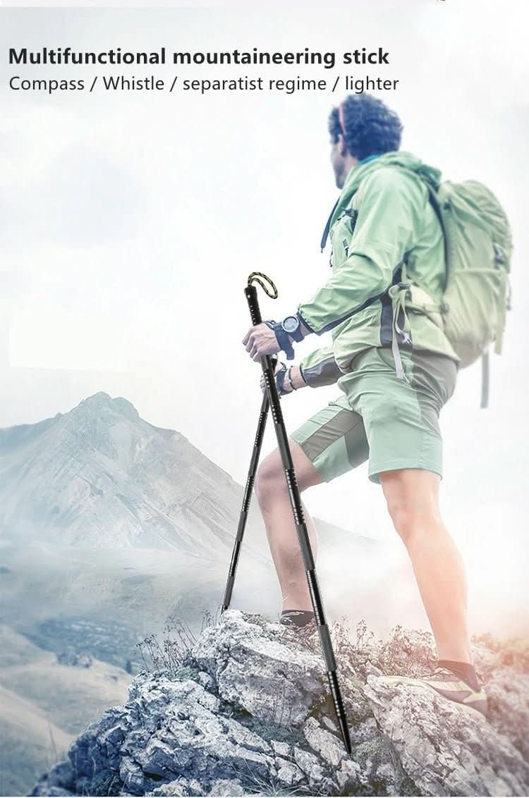 Bastón de Senderismo Táctico Versátil SummitPulse para Aventuras de Supervivencia