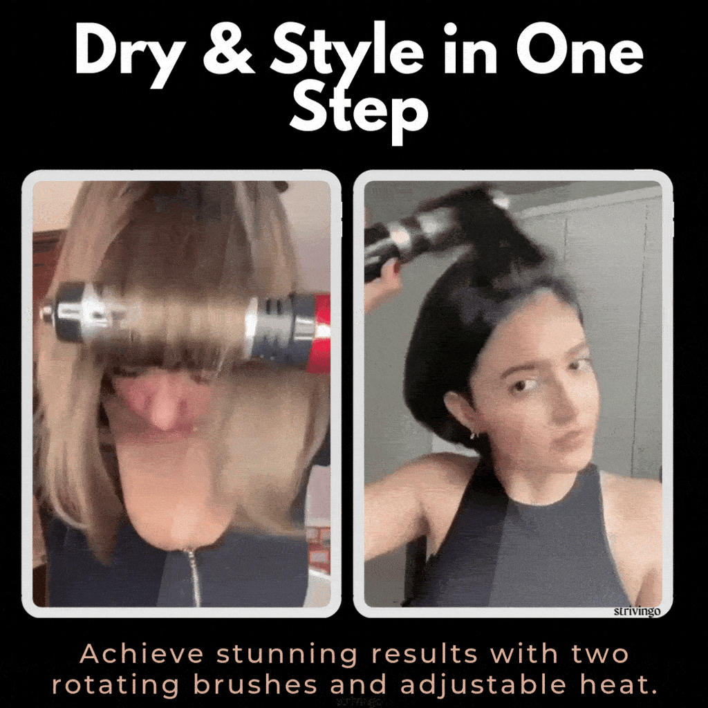 BreezePulse All-In-One Hair Dryer With Rotating Brush For At-Home Salon Quality